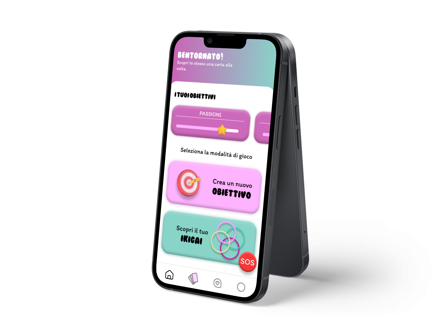 Screenshot dell'app That's Life - interfaccia homepage del gioco di crescita personale